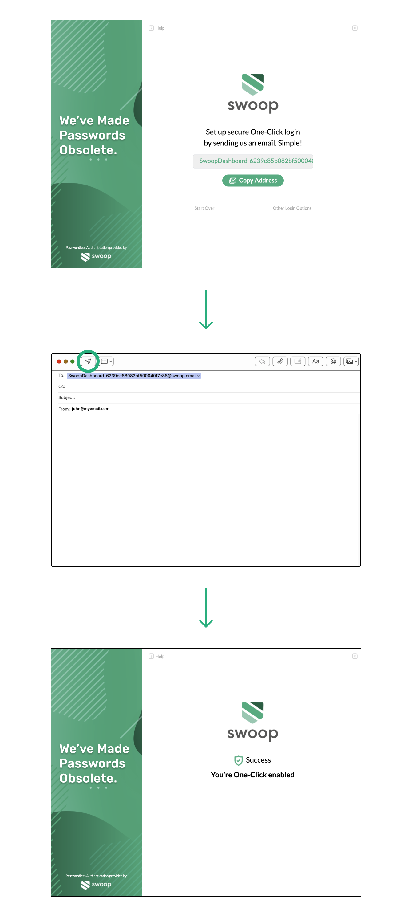 Users can also verify their identity by using a Magic Message. A Magic Message is a secure, one-time message that users send to verify their identity.